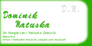 dominik matuska business card